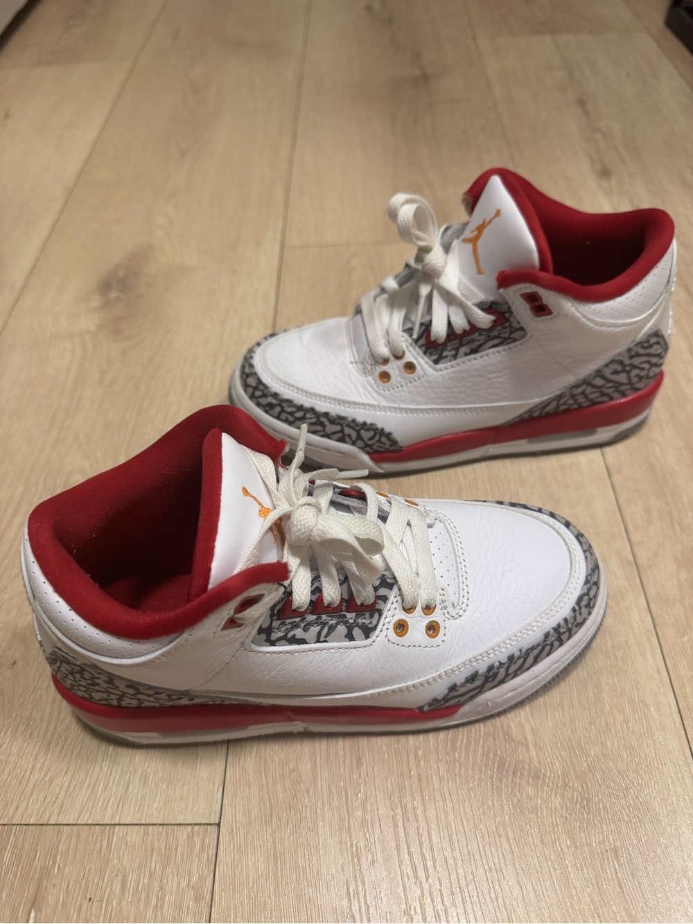 Jordan Kids White, Red and Gray Elephant Print Sneakers